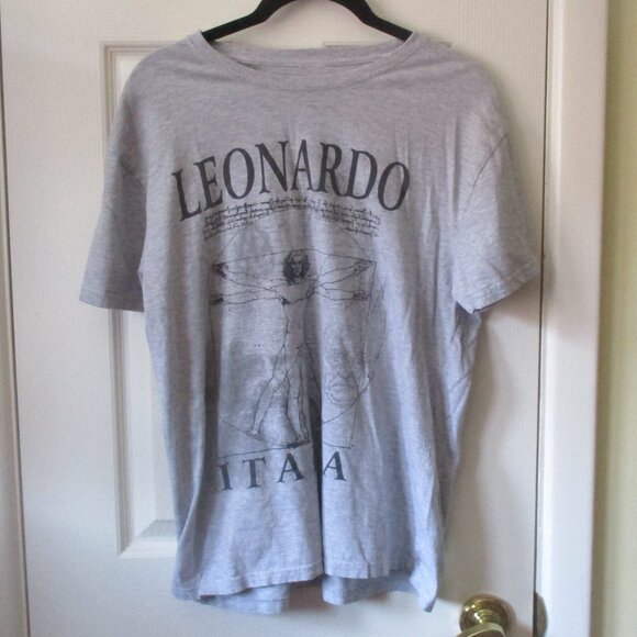Leonardo da Vinci T-Shirt MEDIUM Vitruvian Man - Picture 1 of 4